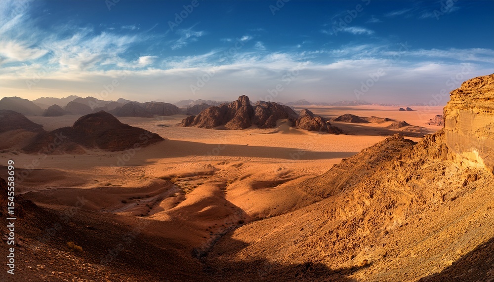 Obraz premium desert landscape mountain panorama madain saleh saudi arabia