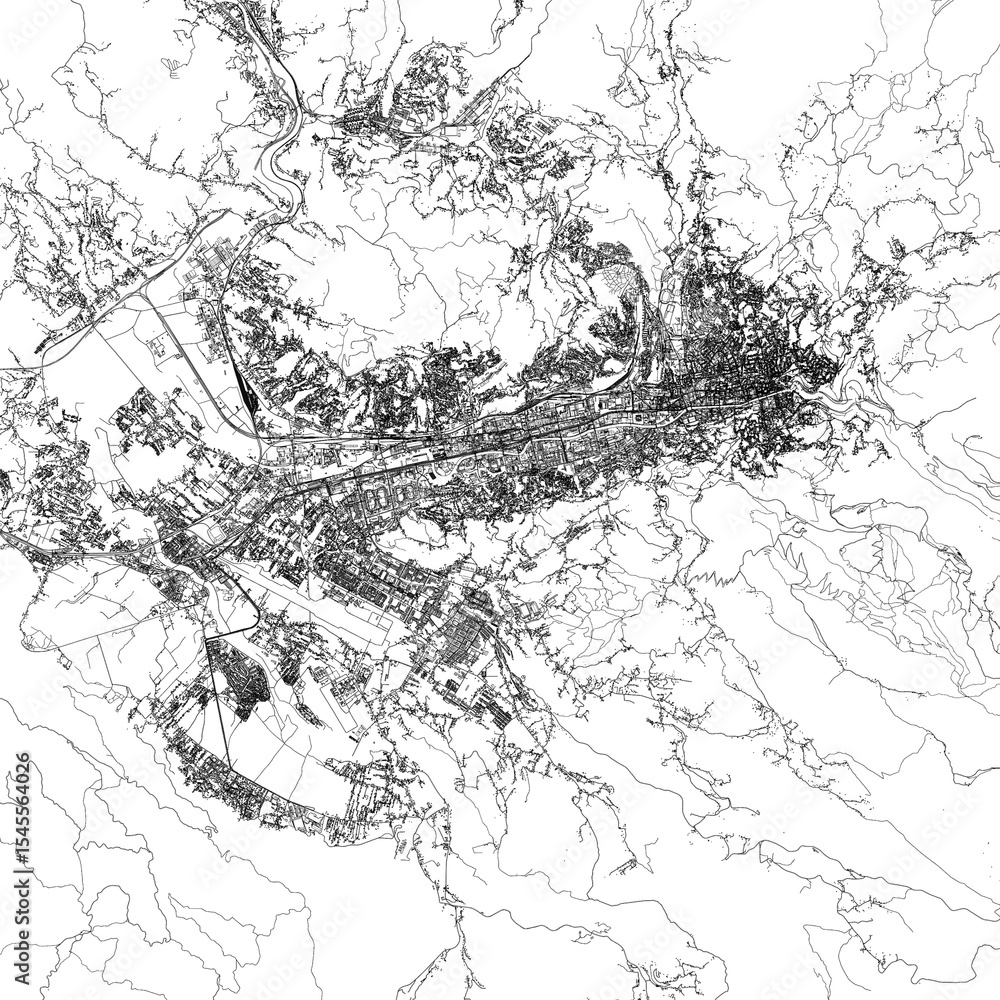 Fototapeta premium 3D illustration of city and urban in Sarajevo Bosnia and Herzegovina