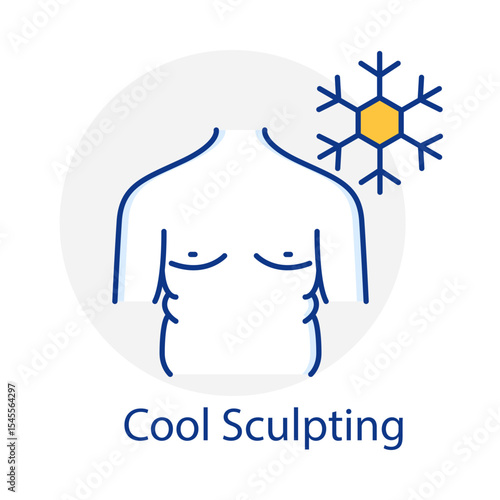Cool Sculpting – Snowflake Icon Representing Non-Invasive Fat Freezing