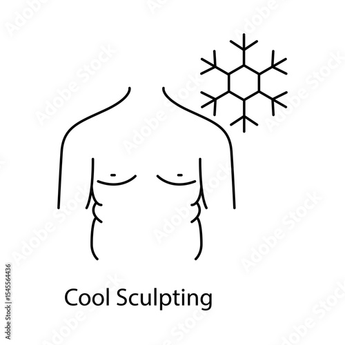 Cool Sculpting – Snowflake Icon Representing Non-Invasive Fat Freezing