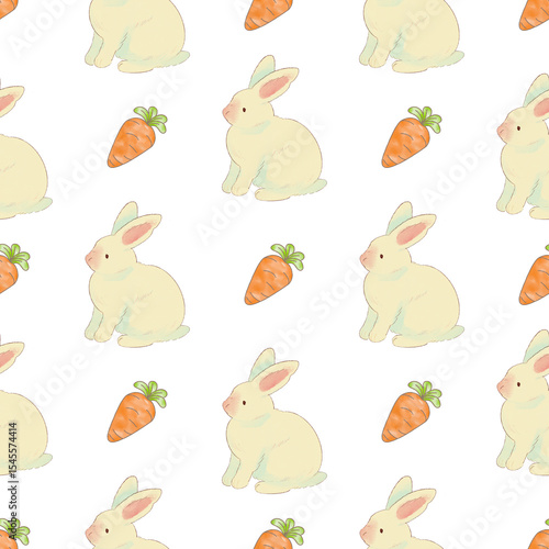 Rabbit Seamless Pattern