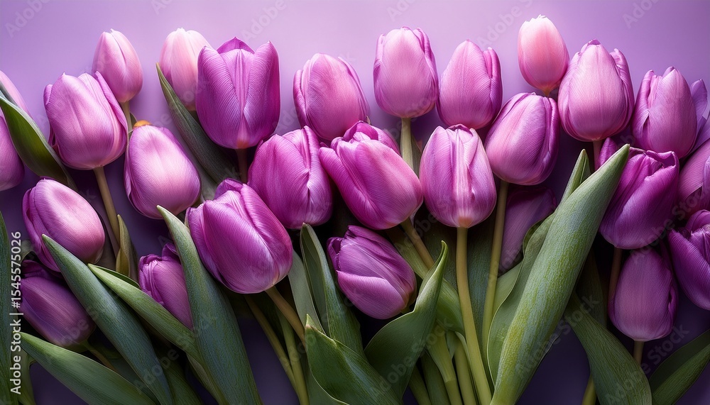Fototapeta premium a bunch of blooming lilac tulips