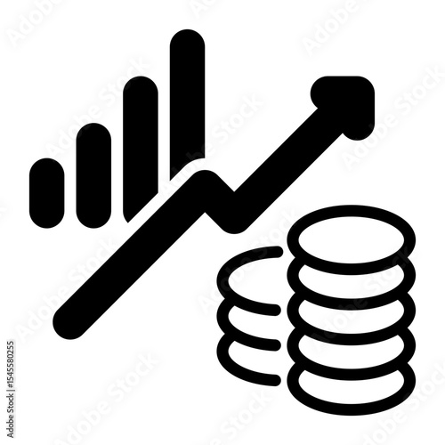 profit icon, glyph icon style