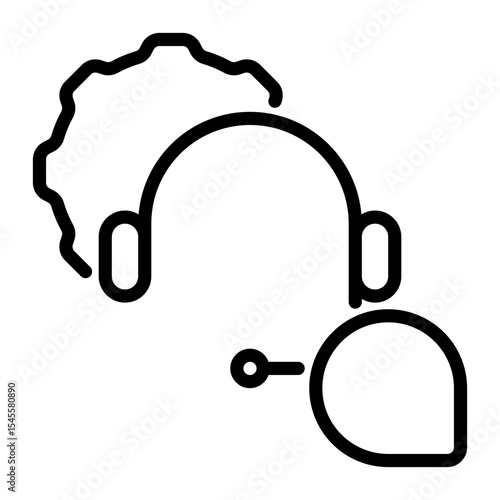costumer service icon, line icon style