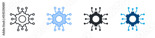 Impact Icon Set Multiple Style. Design In Outline, Blue, Glyph, Dual Tone