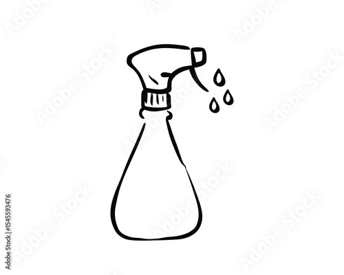 Spray Bottle Vector Element for Cleaning, Gardening, and Product Illustration Projects