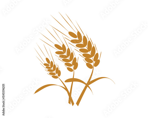 Wheat Stalks Vector Element Design for Agriculture, Harvest, and Grain Industry Products