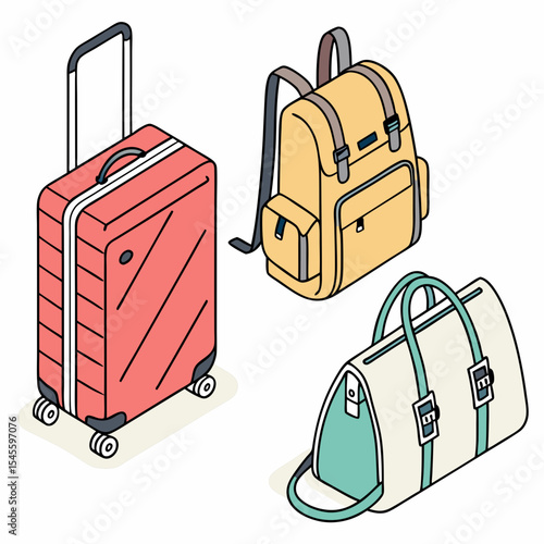 Travel bags luggage backpack suitcase vacation trip