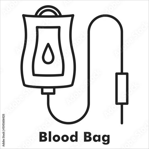 Blood Bag Outline Icon