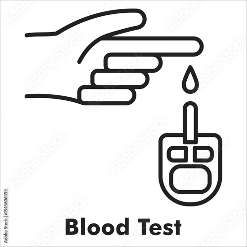 Blood Test Outline Icon