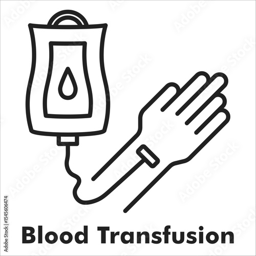 Blood Transfusion Outline Icon