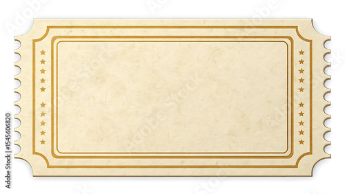 Blank Vintage Ticket Template Perfect for Event Design