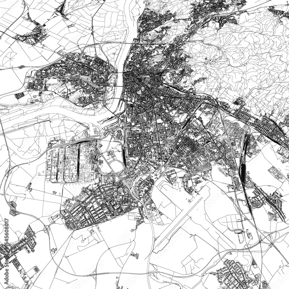 Obraz premium 3D illustration of city and urban in Bratislava Slovakia