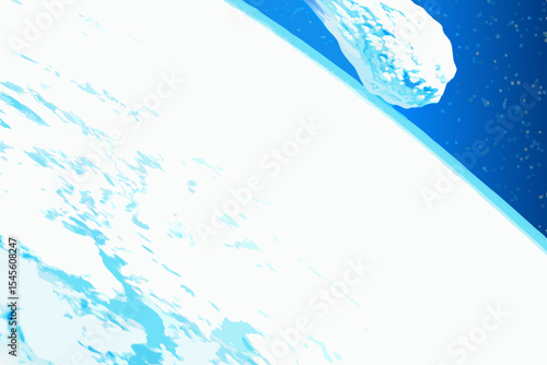 International asteroid day asteroid impact on earth illustration for space exploration and science fiction concepts 100