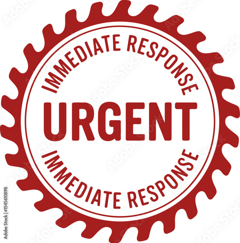 Urgent immediate response needed vector graphic for emergency services and quick action situations design 1 editable stock vector illustration
