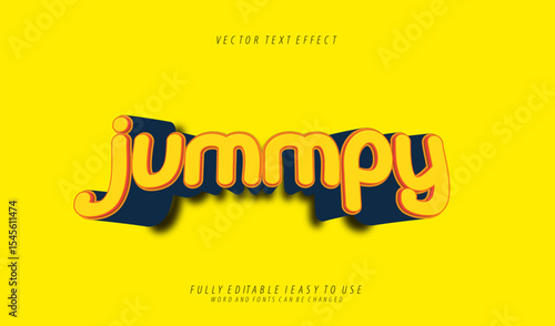 Jummpy Editable Font Text Effect with 3D Cartoon Style