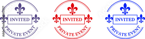 Invited private event invitation design template for exclusive gatherings and celebrations style logo editable stock vector illustration