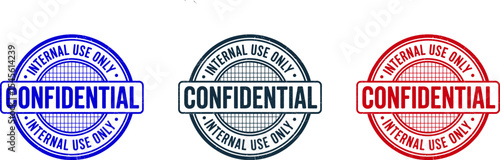 Confidential internal use only stamp vector image for security and document control and privacy protection editable stock vector illustration