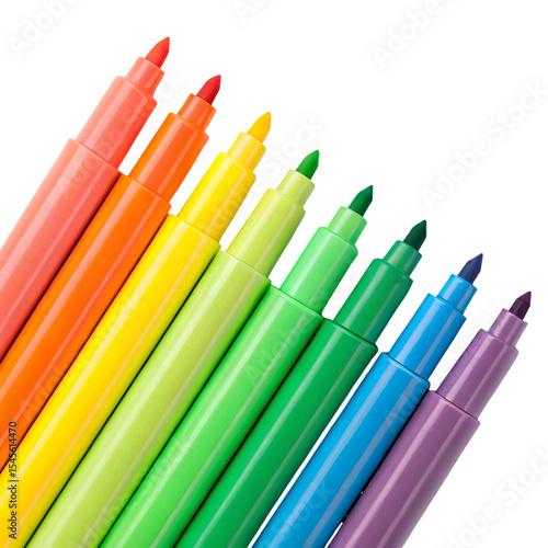 colored markers isolated on white background