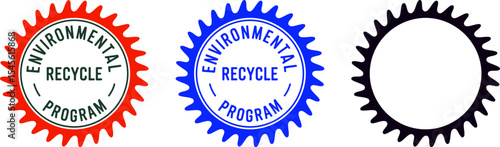 Environmental recycle program vector image for sustainable business and eco friendly initiatives editable stock vector illustration