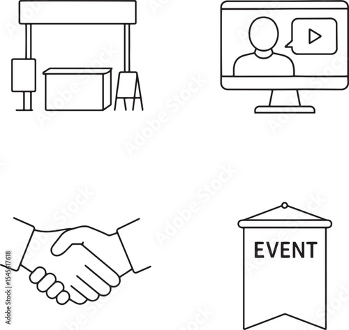 Set of Event Marketing Management icons