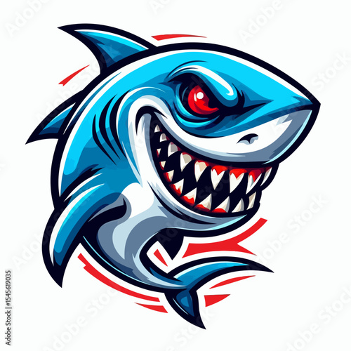 Angry Shark Mascot Vector Illustration