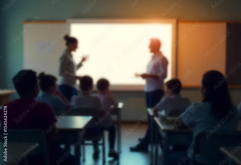 Fototapeta premium Generative AI Embracing education blurred scene symbolizing learning