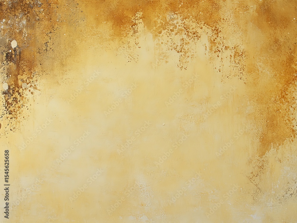 Obraz premium Golden Hues Abstract Texture Mixed Media Painting, Beige and Brown, Textured Wall Concept Abstract Art, Texture Painting
