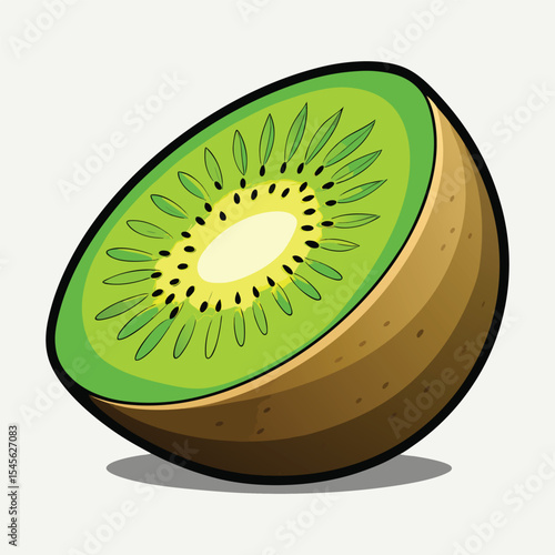 kiwi fruit isolated on white background