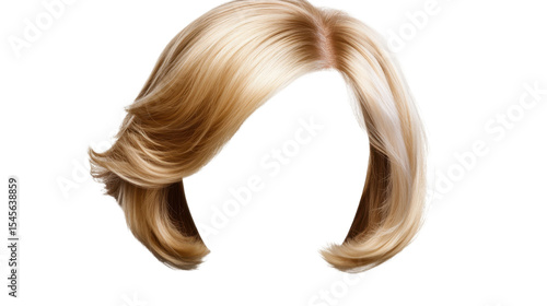Obraz na płótnie short blonde hair wig on white background