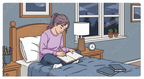 Nighttime Journaling Finding Peace and Reflection in Bed