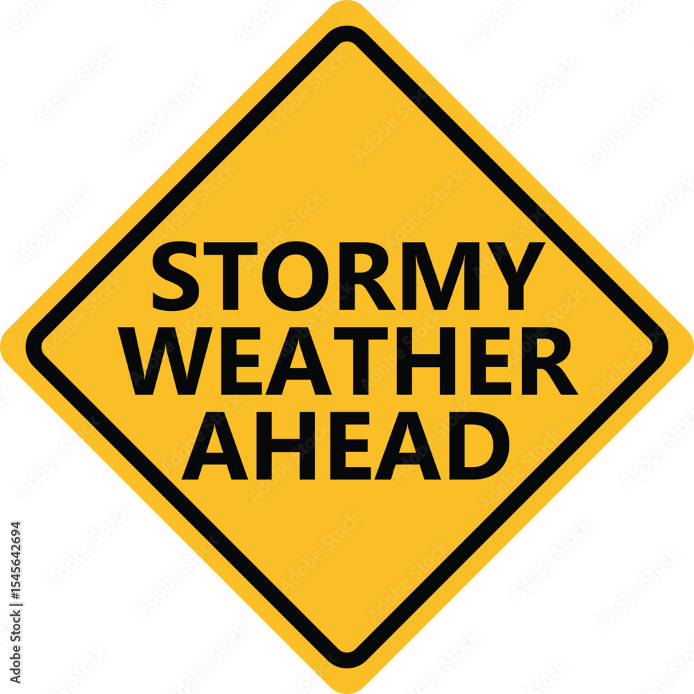 custom made wallpaper toronto digitalStormy weather ahead signboard. Hurricane indication sign. Hurricane warning symbol. flat style.
