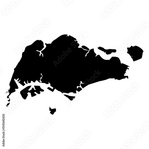 map of Singapore Black