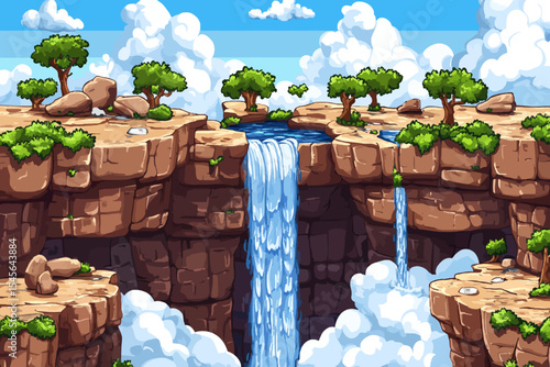 Waterfall landscape 