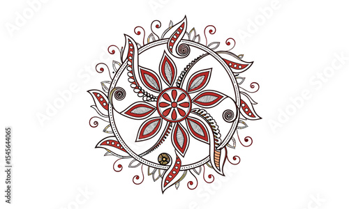 Abstract floral background with decorative flower elements.

