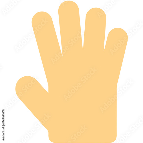 Minimalist Flat Vector SVG Icon of Hand Gesture in Warm Beige Color in Modern Line Art Style for Digital UI Design