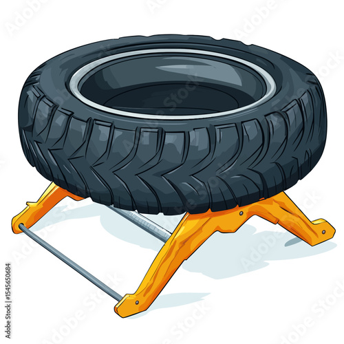 car tire isolated on white