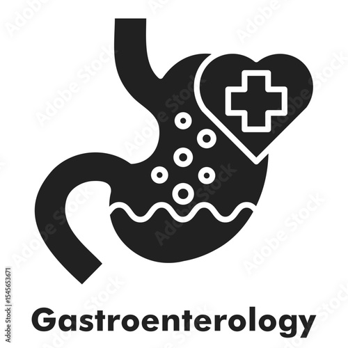 Gastroenterology Solid Black Icon