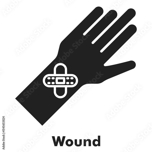 Wound Solid Black Icon
