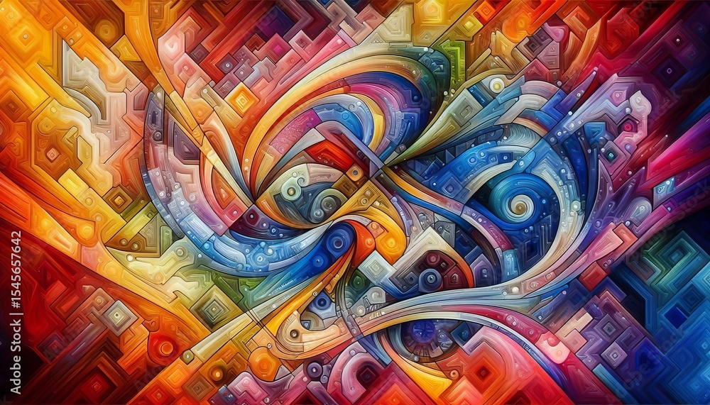 Fototapeta premium Abstract Geometric Fusion