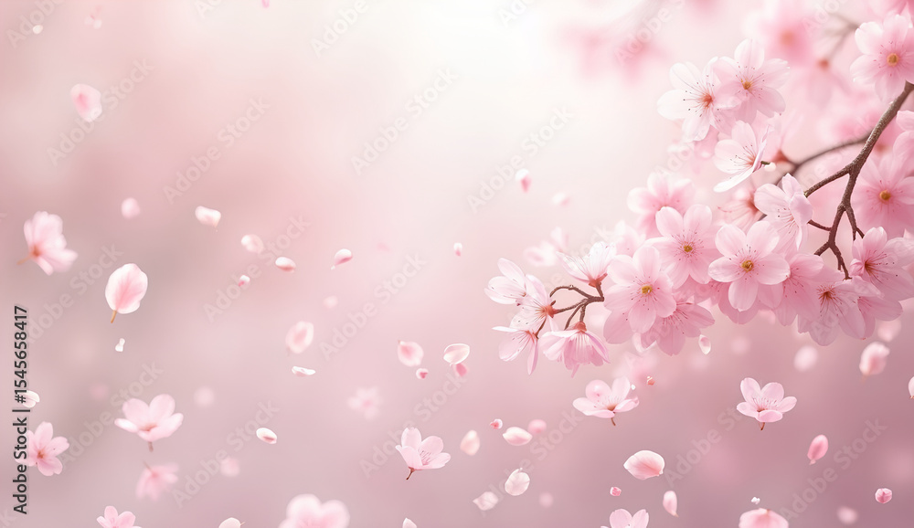 Cherry Blossom Petals Falling in the Breeze Cherry Blossom Petals Falling in the Breeze