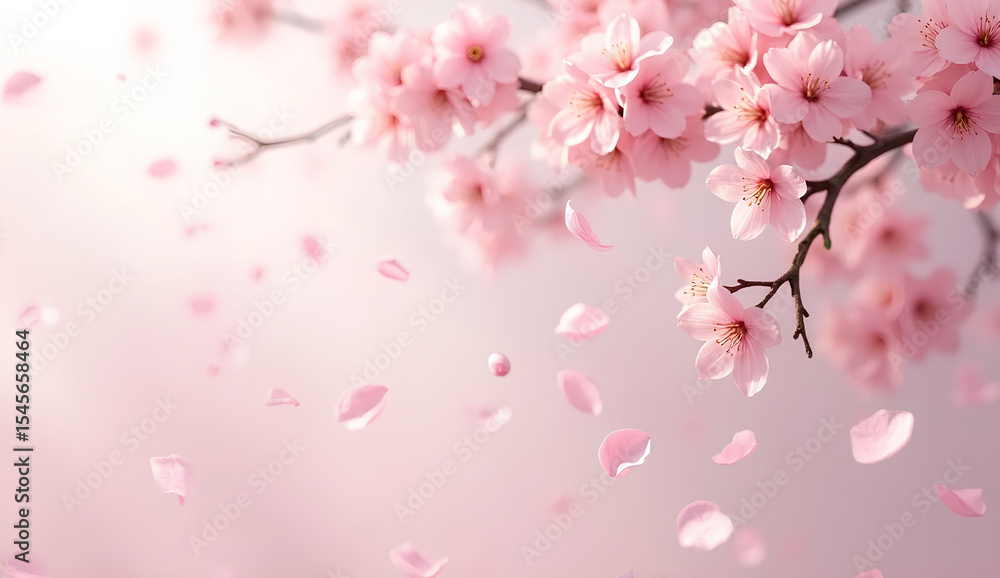 Cherry Blossom Petals Falling in the Breeze Cherry Blossom Petals Falling in the Breeze