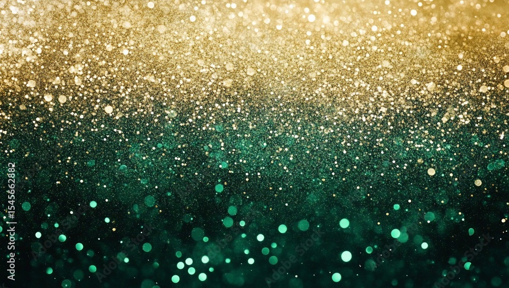 Obraz premium Gold and Emerald Glitter Background