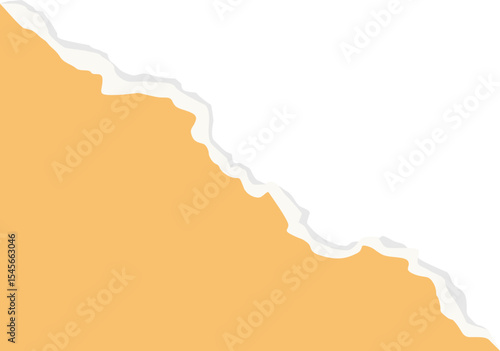 Paper tor, ripped pieces of colorful paper. Ripped paper strips. Vector illustration