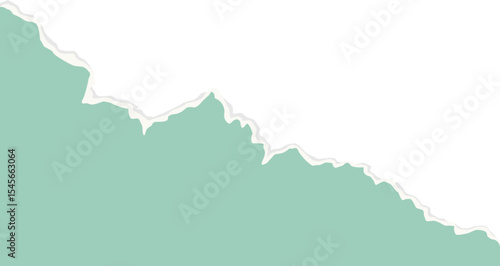 Paper tor, ripped pieces of colorful paper. Ripped paper strips. Vector illustration