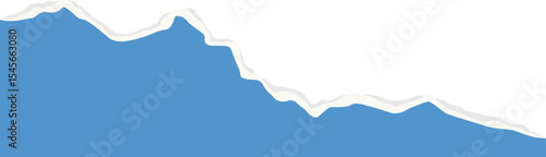 Paper tor, ripped pieces of colorful paper. Ripped paper strips. Vector illustration