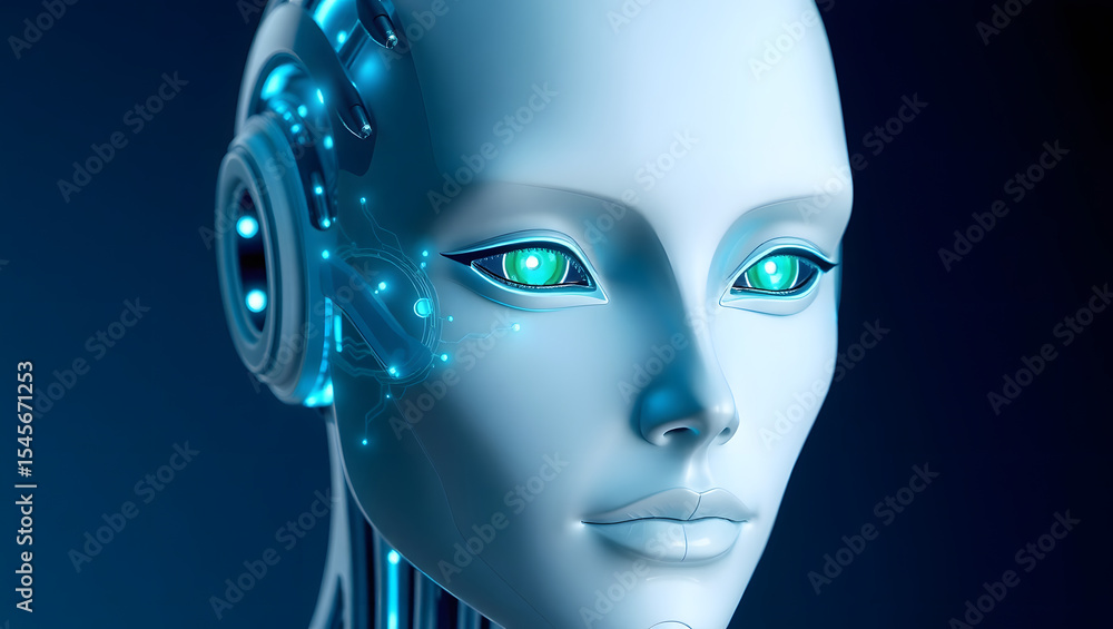 Futuristic AI Face Futuristic AI Face