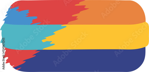 Sunglasses case flat vector, colourful brush‑stroke texture with white background. Free Download Sunglasses case flat vector, colourful brush‑stroke texture with white background. - GFXLoad