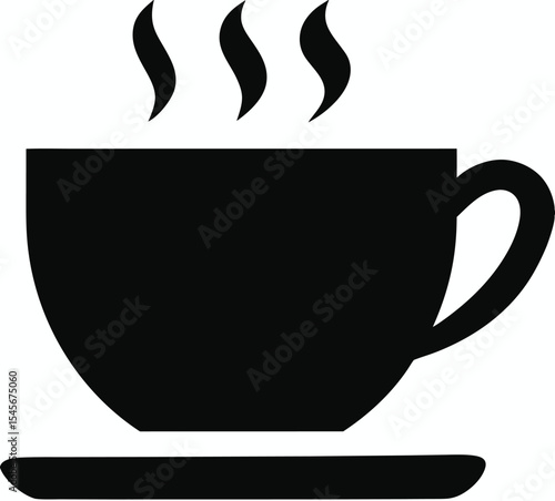 Coffee cup icon. Hot drink sign. Vector 