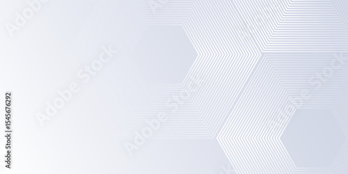 Whiite background with gradient color and artistic dynamic lhexagon abstract modern